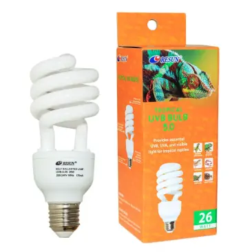 Лампа для террариума E27 RESUN UVB-5%, 26W