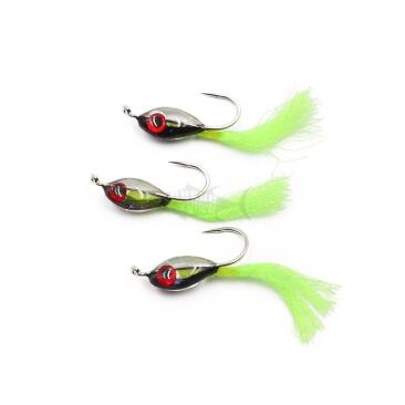 Мормышка ЯМАН "Подсадка малек" с ушком, L-11 мм, 0,16 г, крючок №10, зеленый