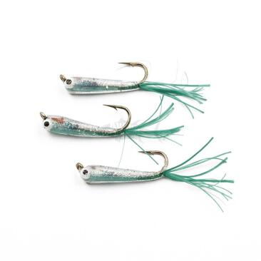 Мормышка ЯМАН "Малек пыздрик" с ушком, L-19 мм, 0,4 г, крючок Kumho №2, зеленый