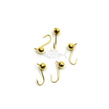 Мормышка вольфрамовая "ЯМАН" Шар фигурный с ушком, 0,2 г, золото