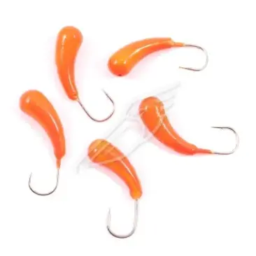 Мормышка вольфрамовая "ЯМАН" Уралка с отверстием, 1,53 г, оранж