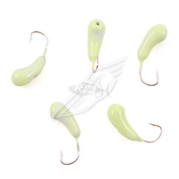 Мормышка вольфрамовая "ЯМАН" Уралка с отверстием, 0,56 г, фосф.