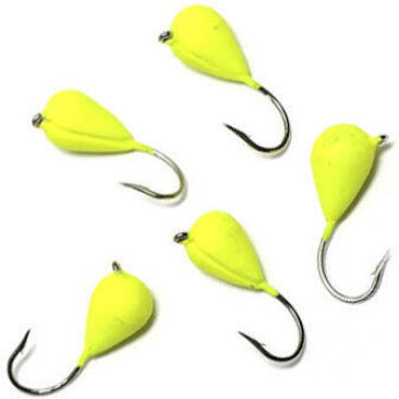 Мормышка вольфрамовая точеная "ЯМАН" Капля с ушком, 0,6 г, желтый