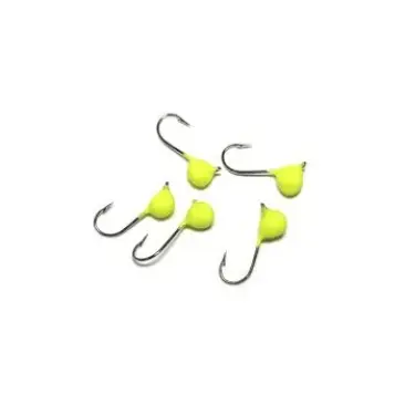 Мормышка вольфрамовая точеная "ЯМАН" Дробь с ушком, 0,3 г, желтый