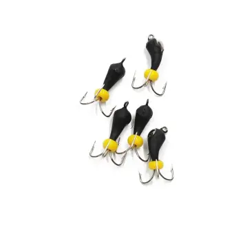 Мормышка вольфрамовая безнасадочная "ЯМАН" Черт-банан с петлей с коронкой из никеля, d-3 мм, 0,6 г, бисер, Флуор-желтый
