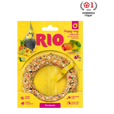 85гр Лакомство-игрушка RIO для средних попугаев "Веселое колечко"