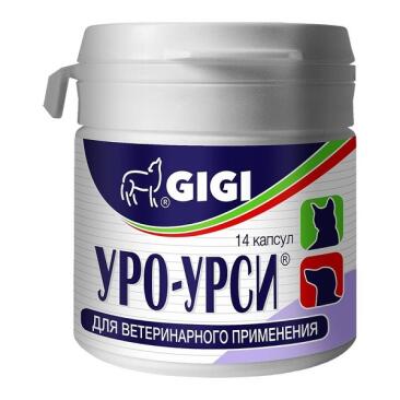 Уро-Урси GIGI капсулы для профилактики циститов, при комплексном лечении мочекаменной болезни собак и кошек, 14 шт