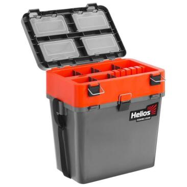 Ящик рыболовный Helios 19л серый/оранжевый