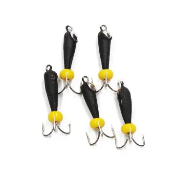 Мормышка вольфрамовая безнасадочная "ЯМАН" Черт с петлей с коронкой из никеля (длинный), d-2 мм, 0,4 г, бисер, Флуоресцентный желтый