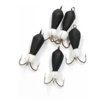 Мормышка вольфрамовая безнасадочная "ЯМАН" Черт с петлей (длинный), d-2 мм, 0,4 г, бисер, Флуоресцентный белый