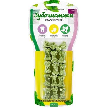 60гр Зубочистики "Деревенские лакомства" для собак "Мини-косточки" 14шт