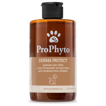 Шампунь ProPhyto DERMA PROTECT SHAMPOO для собак с растительными экстрактами против перхоти и себореи, 250мл