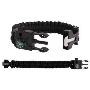 Браслет выживания "Дружба" из паракорда, с лезвием, свистком, компасом, огнивом
