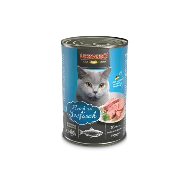 400гр Консервы Leonardo Ocean fish для взрослых кошек от года с Рыбой
