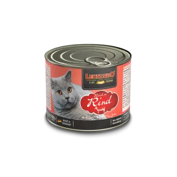200гр Консервы Leonardo Beef для взрослых кошек от года с Говядиной