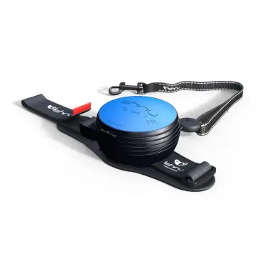 Поводок-рулетка Lishinu Original для собак S 6-12кг, Голубой