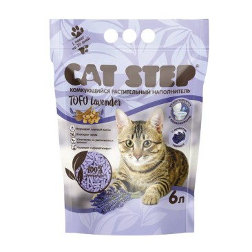 Наполнитель комкующийся соевый Cat Step Tofu Lavender 6л