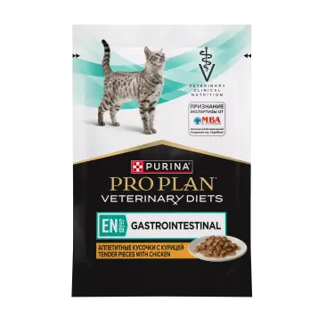 85гр Влажный корм Purina Pro Plan Veterinary Diets EN ST/OX Gastrointestinal для кошек при проблемах с ЖКТ с Курицей