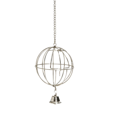 Шар-кормушка Beeztees для кроликов с дверцей и колокольчиком 12см