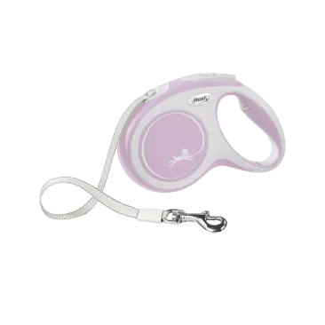 Рулетка FLEXI New Comfort S 15кг 5м шлея, светло-розовая