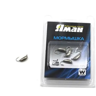 Мормышка вольфрамовая "ЯМАН" Банан с ушком 0,4гр, цв.никель