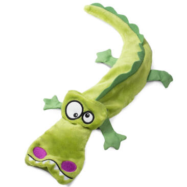 Игрушка Gigwi для собак "Крокодил с 4-мя пищалками", 38см