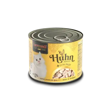 200гр Консервы Leonardo Chicken для взрослых кошек от года с Курицей