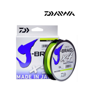 Плетенка DAIWA J-Braid X4 желтая 135м 0,10мм