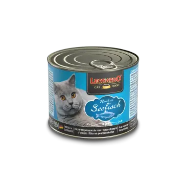 200гр Консервы Leonardo Ocean fish для взрослых кошек от года с Рыбой