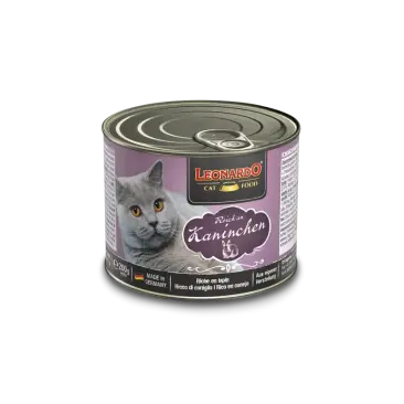 200гр Консервы Leonardo Rabbit для взрослых кошек от года с Кроликом