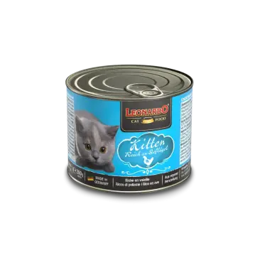 200гр Консервы Leonardo Kitten для котят до года с Птицей и говядиной