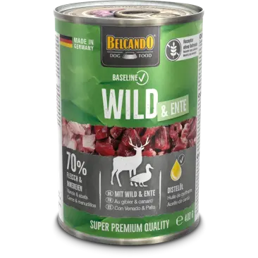400гр Консервы Belcando Baseline Wild & Ente / Venision&Duck для взрослых собак всех пород с Дичью и уткой