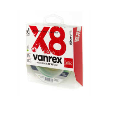 Плетенка Lucky John VANREX x8 BRAID Fluo Green 125м 0.18мм