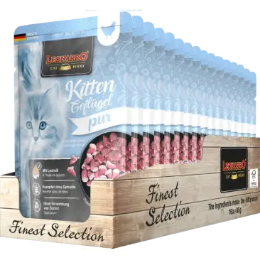 85гр Влажный корм Leonardo Kitten Poultry pure для котят до года с Птицей