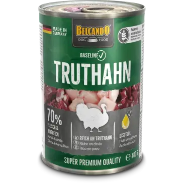 400гр Консервы Belcando Baseline Truthahn/Turkey для взрослых собак всех пород с Индейкой