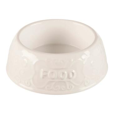 Миска TRIXIE керамическая для собак FOOD 0,3л 16см, белая