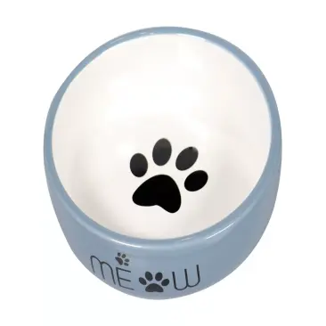 Миска Mr.Kranch MEOW для кошек керамическая Синяя, 380мл