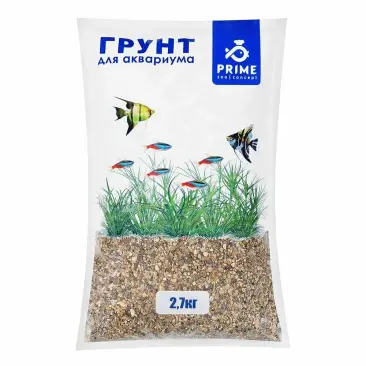 Грунт PRIME Каспийская галька 3-5мм, 2,7кг