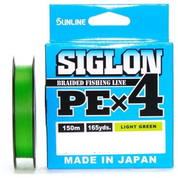 Плетеный шнур Sunline Siglon PE?4 150m (LG)# 12LB, 0.8PE, 6kg, Light Green