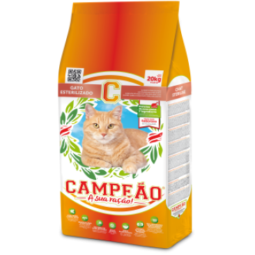 20кг Корм Campeão Sterilised Cat для стерилизованных кошек