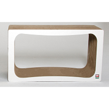 Когтеточка картонная "Happy Friends" Пан белый