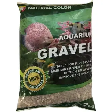 Гравий для аквариумов Natural color кварц розовый, 3-4 мм, 2 кг