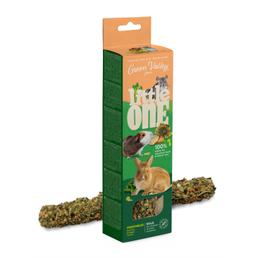 160гр Лакомство Little One "Зелёная долина" беззерновые палочки с овощами для декоративных животных