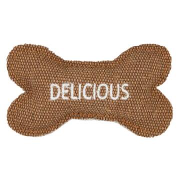 Игрушка Barry King для котов Косточка из прочного материала коричневая, 10,5*6см