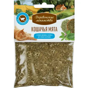 15г Лакомства "Деревенские Лакомства" Кошачья мята, Лимонник и Мелисса