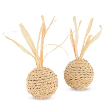 Игрушка Triol NATURAL для кошек из кукурузных листьев "Мяч", 40/90мм