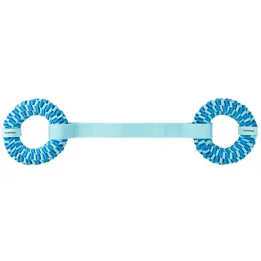 Игрушка-перетяжка Mr.Kranch Плетеное кольцо-спираль двойное для собак Голубая, 12см