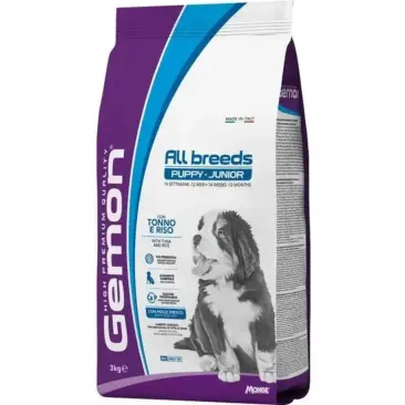3кг Gemon Dog Puppy&Junior ALL BREEDS TUNA / RICE с тунцом и рисом для щенков и юниоров всех пород