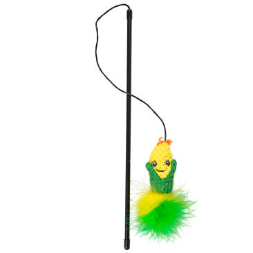 Игрушка-дразнилка Mr.Kranch Кукуруза плюшевая с кошачьей мятой для кошек Зеленая, 17см