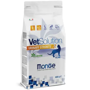 0,4кг Корм Monge VetSolution Cat Urinary Struvite Ветеринарная диета для кошек при мочекаменной болезни струвитного типа